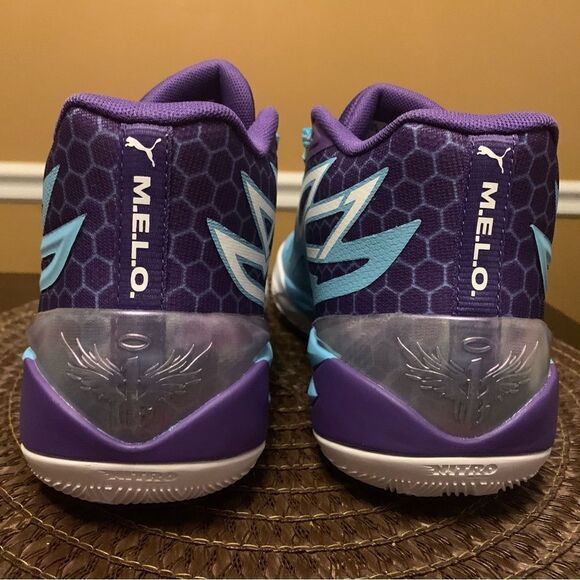 Puma Melo Ball MB.02 Shoes Blue Purple Mid Queen City 379779-01 Men's Size 9.5 - Picture 5 of 10